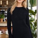 Medium BLACK FUZZY SUPERSOFT TUNIC TOP WITH FRONT POCKET