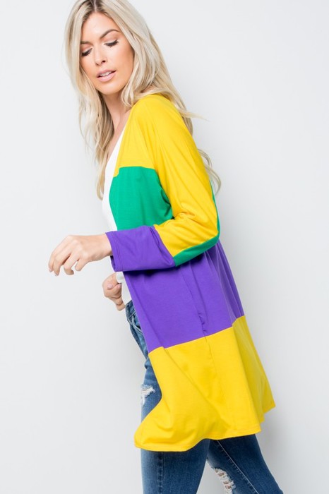 MARDI GRAS OPEN CARDIGAN