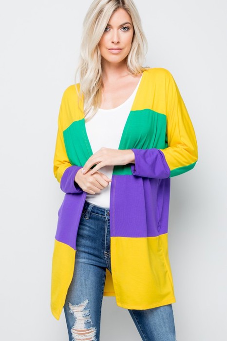 MARDI GRAS OPEN CARDIGAN