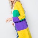 XL MULTI MARDI GRAS OPEN CARDIGAN