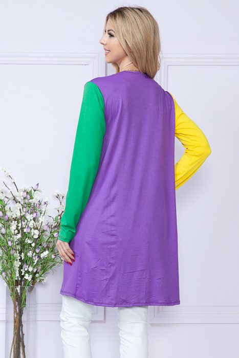 MARDI GRAS MIDI CARDIGAN WITH SIDE POCKETS