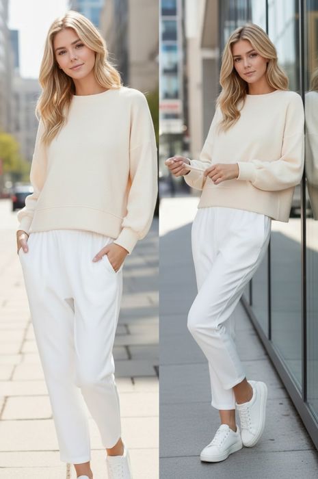 WAFFLE LONG SLEEVE CROP TOP