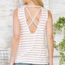 Small CORAL TANK TOP WITH OPEN CROSS BACK DETAIL
