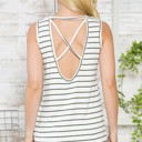 Small OLIVE TANK TOP WITH OPEN CROSS BACK DETAIL