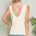 XL YELLOW TANK TOP WITH OPEN CROSS BACK DETAIL