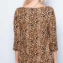 Small ANIMAL ANIMAL PRINT BOAT NECK 3/4 SLEEVE TOP