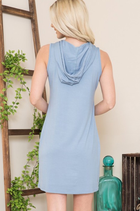 HOODIE SLEEVELESS DRESS