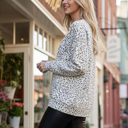 S-M IVORY ANIMAL PRINT OVERSIZED SWEATSHIRT