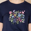 Small NAVY SUPER SOFT TOP WITH SPRING FLOWERS PRINT