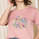 Small ROSE SUPER SOFT TOP WITH SPRING FLOWERS PRINT