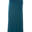 Small TEAL SOLID MAXI SKIRT