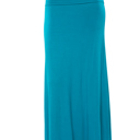Small TURQUOISE SOLID MAXI SKIRT