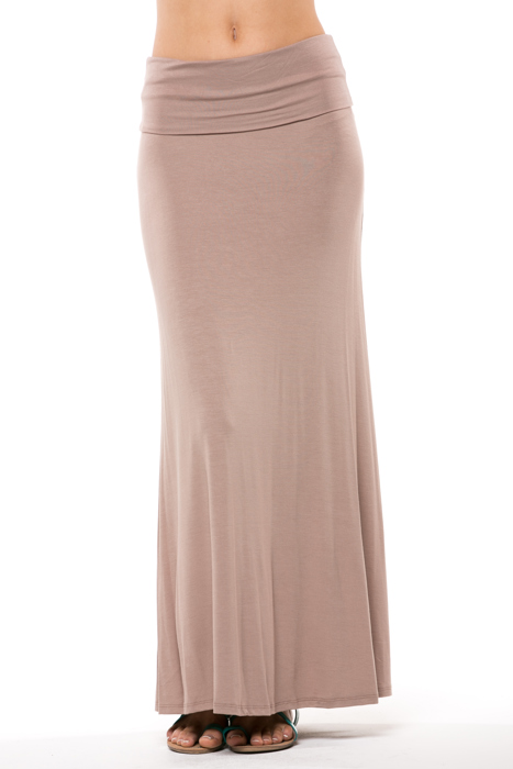 SOLID MAXI SKIRT