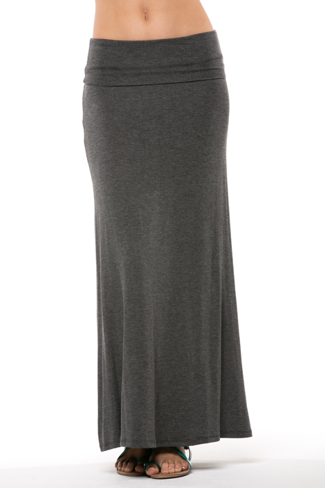 SOLID MAXI SKIRT