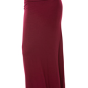 Small BURGUNDY SOLID MAXI SKIRT