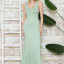 Medium SAGE  SOLID TANK MAXI DRESS 