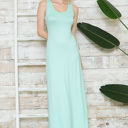 Medium MINT SOLID TANK MAXI DRESS 