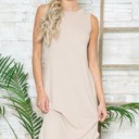  SLEEVELESS HI-LOW DRESS