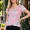  LONG FLORAL TUNIC TOP CHEST STRAP DETAIL