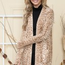 Medium TAN ANIMAL CARDIGAN WITH THUMB HOLE