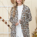 Small ANIMAL ANIMAL PRINT OPEN MIDI CARDIGAN WITH THUMB HOLE