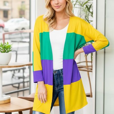 MARDI GRAS OPEN CARDIGAN