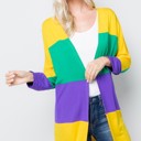 Small MULTI MARDI GRAS OPEN CARDIGAN