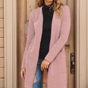 Small ROSE LIGHTWEIGHT MIDI OPEN CARDIGAN WITH FRONT POCKETS