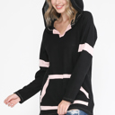  TUNIC HOODIE WITH NEON CONTRAST