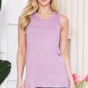 Small LAVENDER CROSS BACK TUNIC TANK TOP