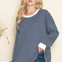  LOOSE FIT STRIPE TUNIC TOP