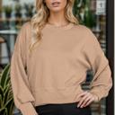 Small COFFEE CROP LONG SLEEVE WAVE RIB TOP 