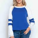  WAVE RIB TUNIC WITH CONTRAST SLEEVES