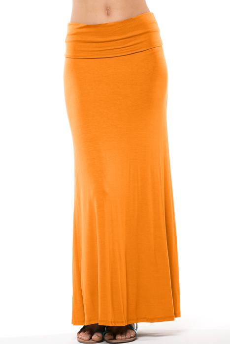 SOLID MAXI SKIRT