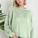 Small SAGE Oversized Crew Neck Sweater Top
