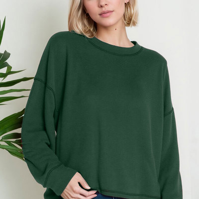 Oversized Crew Neck Sweater Top