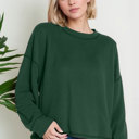  Oversized Crew Neck Sweater Top