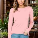  BASIC ROUNDED BOTTOM SOLID LONG SLEEVE TOP