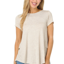  SHORT SLEEVE TOP WITH BACK RUFFLE
