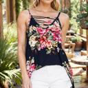  FLORAL CRISS CROSS TANK TOP