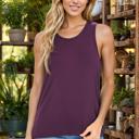 Small PLUM TANK TOP WITH BACK KNOT