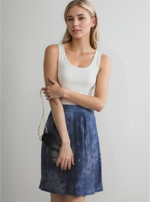 TIE DYE MIDI SKIRT