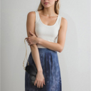 Small NAVY TIE DYE MIDI SKIRT