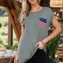  ROLL UP SLEEVE TOP WITH FLAG POCKETS