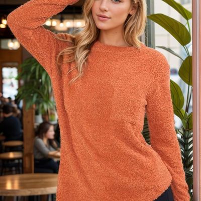 FUZZY SUPERSOFT TUNIC TOP WITH FRONT POCKET