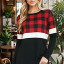  COLOR BLOCK LONG SLEEVE TOP
