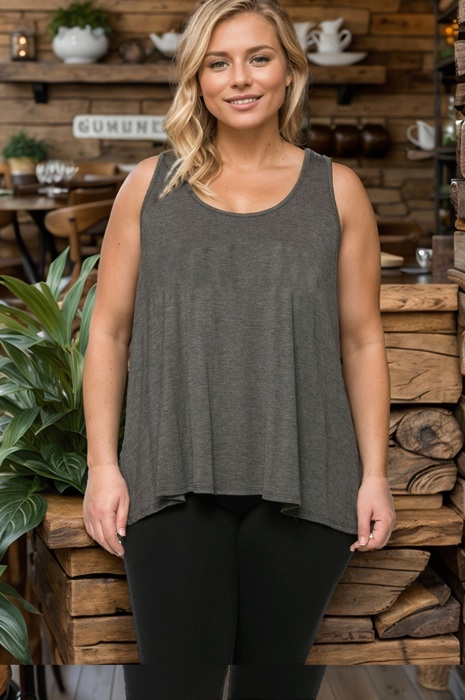 PLUS SIZE RACERBACK TANK TOP