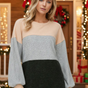  COLOR BLOCK TUNIC TOP