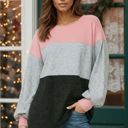 Small PINK COLOR BLOCK TUNIC TOP