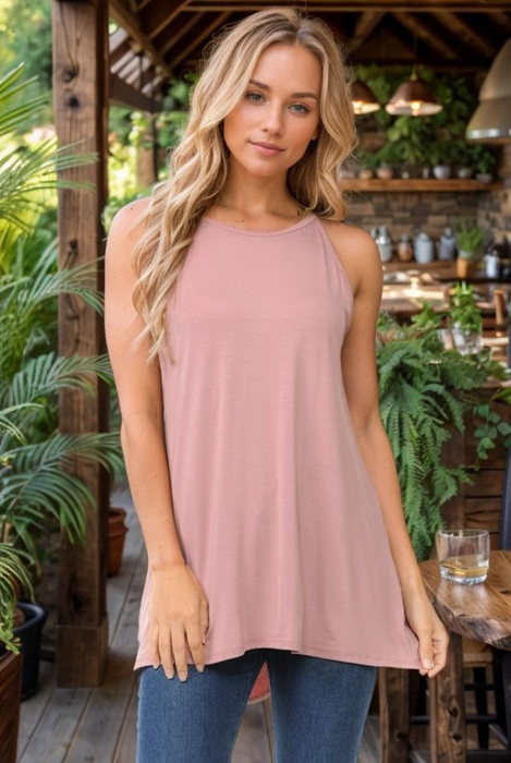 TANK TUNIC WITH KEYHOLE BACK